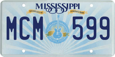 MS license plate MCM599
