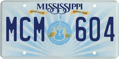 MS license plate MCM604