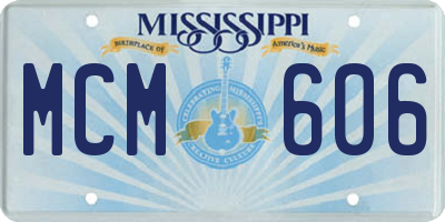 MS license plate MCM606