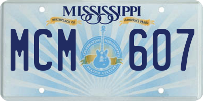 MS license plate MCM607