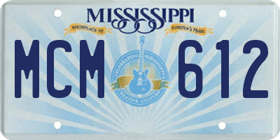 MS license plate MCM612