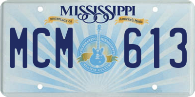 MS license plate MCM613