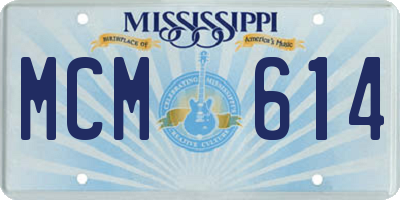 MS license plate MCM614