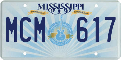 MS license plate MCM617