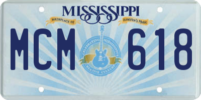 MS license plate MCM618