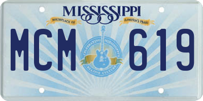 MS license plate MCM619