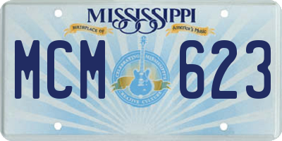 MS license plate MCM623
