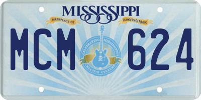 MS license plate MCM624