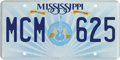 MS license plate MCM625