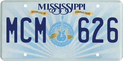 MS license plate MCM626