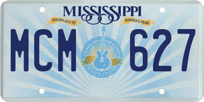 MS license plate MCM627