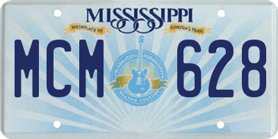 MS license plate MCM628