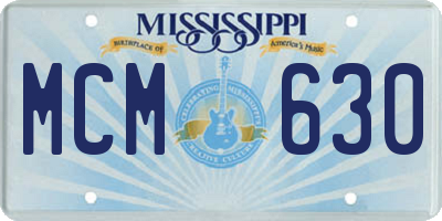 MS license plate MCM630