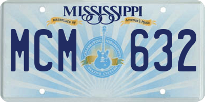 MS license plate MCM632