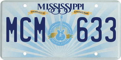 MS license plate MCM633