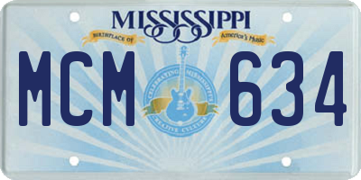 MS license plate MCM634