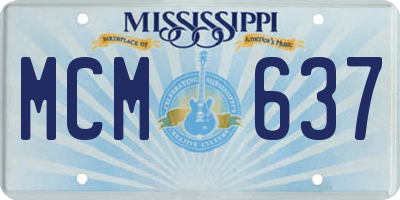 MS license plate MCM637