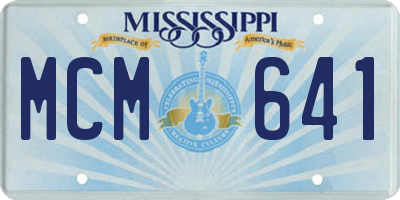 MS license plate MCM641