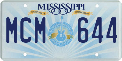 MS license plate MCM644