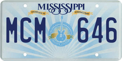 MS license plate MCM646