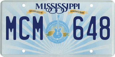 MS license plate MCM648