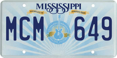 MS license plate MCM649