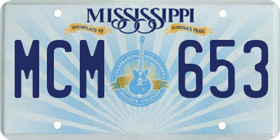 MS license plate MCM653