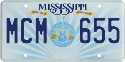 MS license plate MCM655