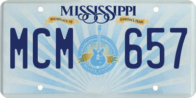 MS license plate MCM657