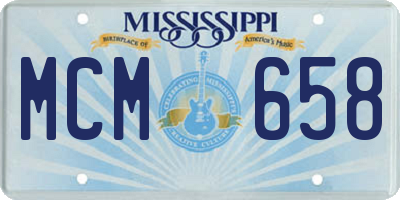 MS license plate MCM658