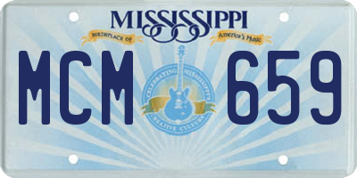 MS license plate MCM659