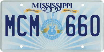 MS license plate MCM660