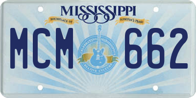 MS license plate MCM662