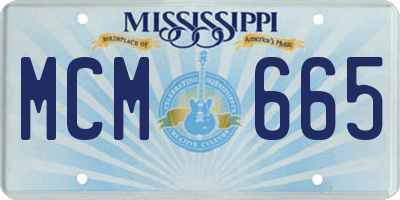 MS license plate MCM665