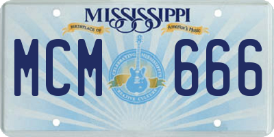 MS license plate MCM666