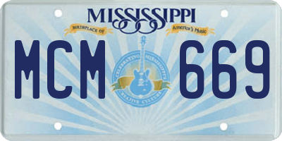 MS license plate MCM669