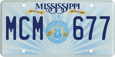 MS license plate MCM677