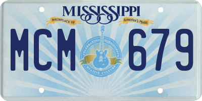 MS license plate MCM679
