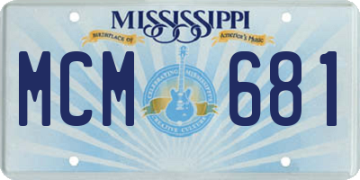 MS license plate MCM681