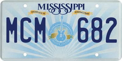 MS license plate MCM682