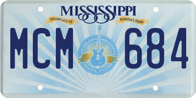 MS license plate MCM684