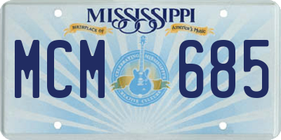 MS license plate MCM685