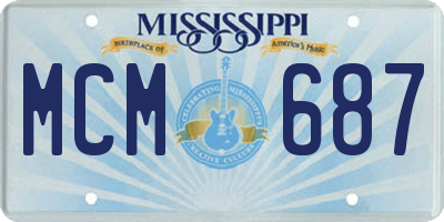 MS license plate MCM687