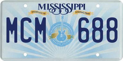MS license plate MCM688