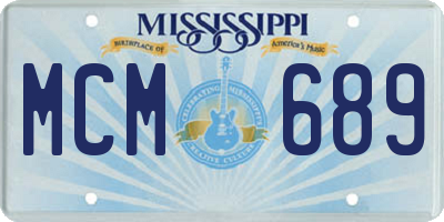 MS license plate MCM689