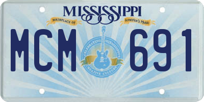 MS license plate MCM691