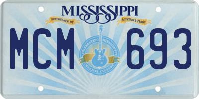 MS license plate MCM693