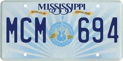 MS license plate MCM694