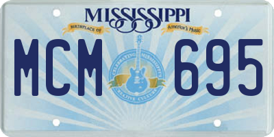 MS license plate MCM695