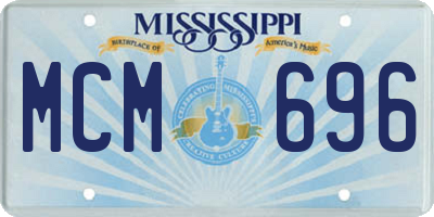 MS license plate MCM696